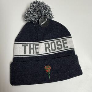 Imperial 1916 THE ROSE Pom Pom Beanie Navy Hat Unisex One Size New